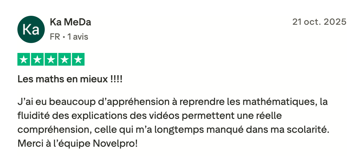 Avis vérifié NovelPro