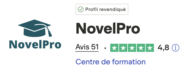 Note globale Trustpilot NovelPro