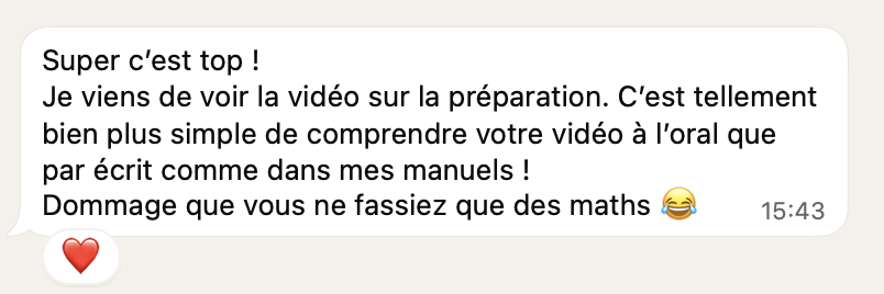 Retour sur les vidéos d'explication