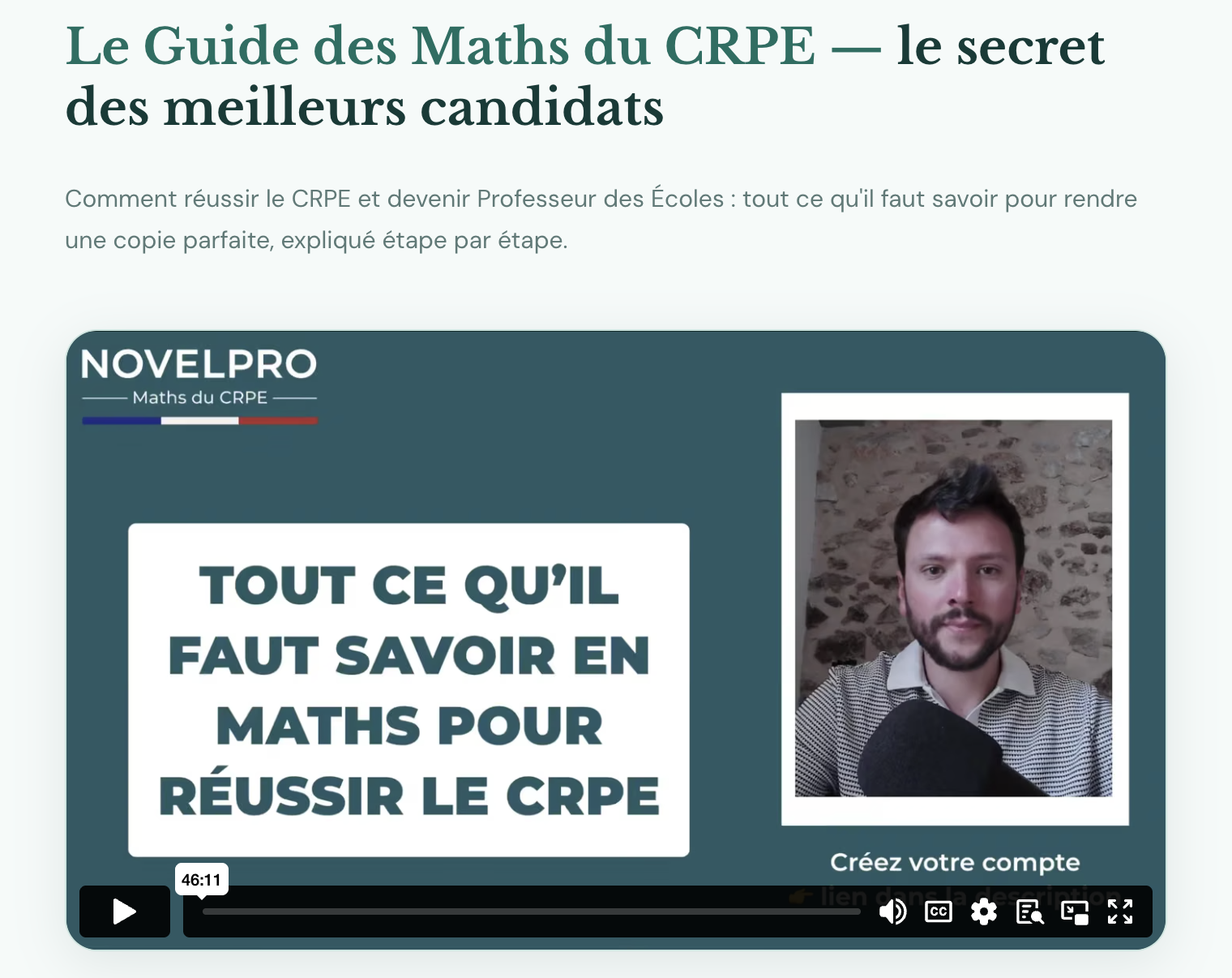 Aperçu du Guide des Maths du CRPE · NovelPro