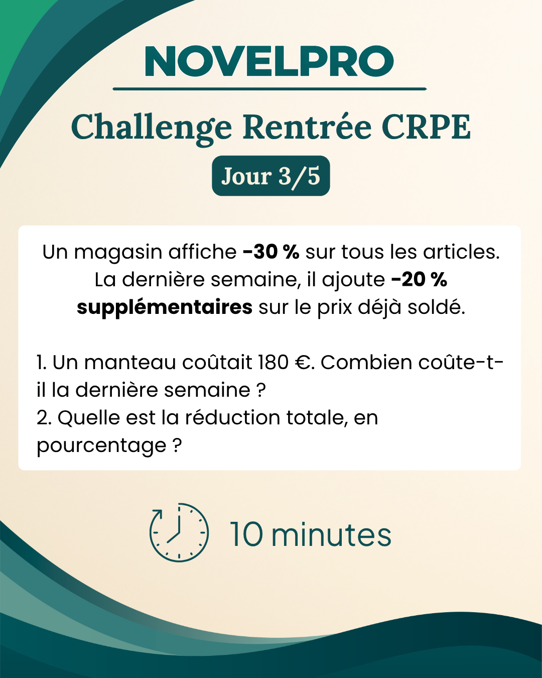 Énoncé de l'exercice du jour 3