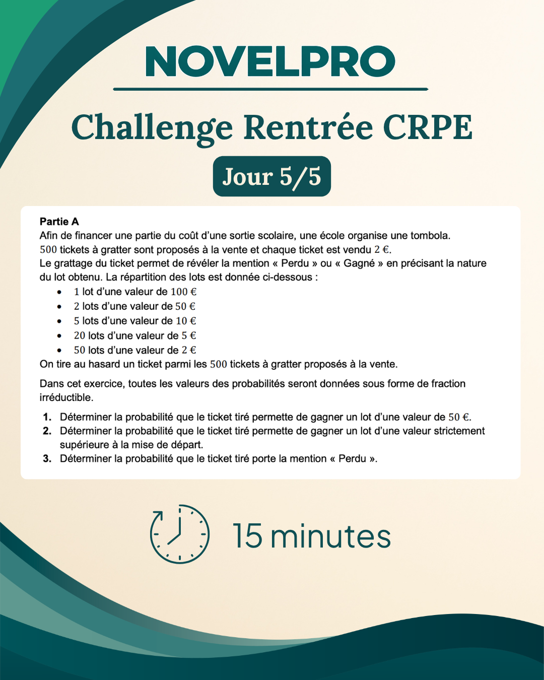 Énoncé de l'exercice du jour 5